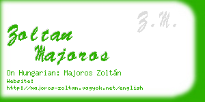 zoltan majoros business card